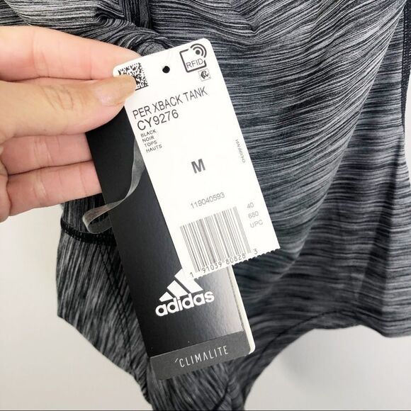 ADIDAS | Gray & Black Xback Tank Top Elastic Strap - Picture 5 of 6
